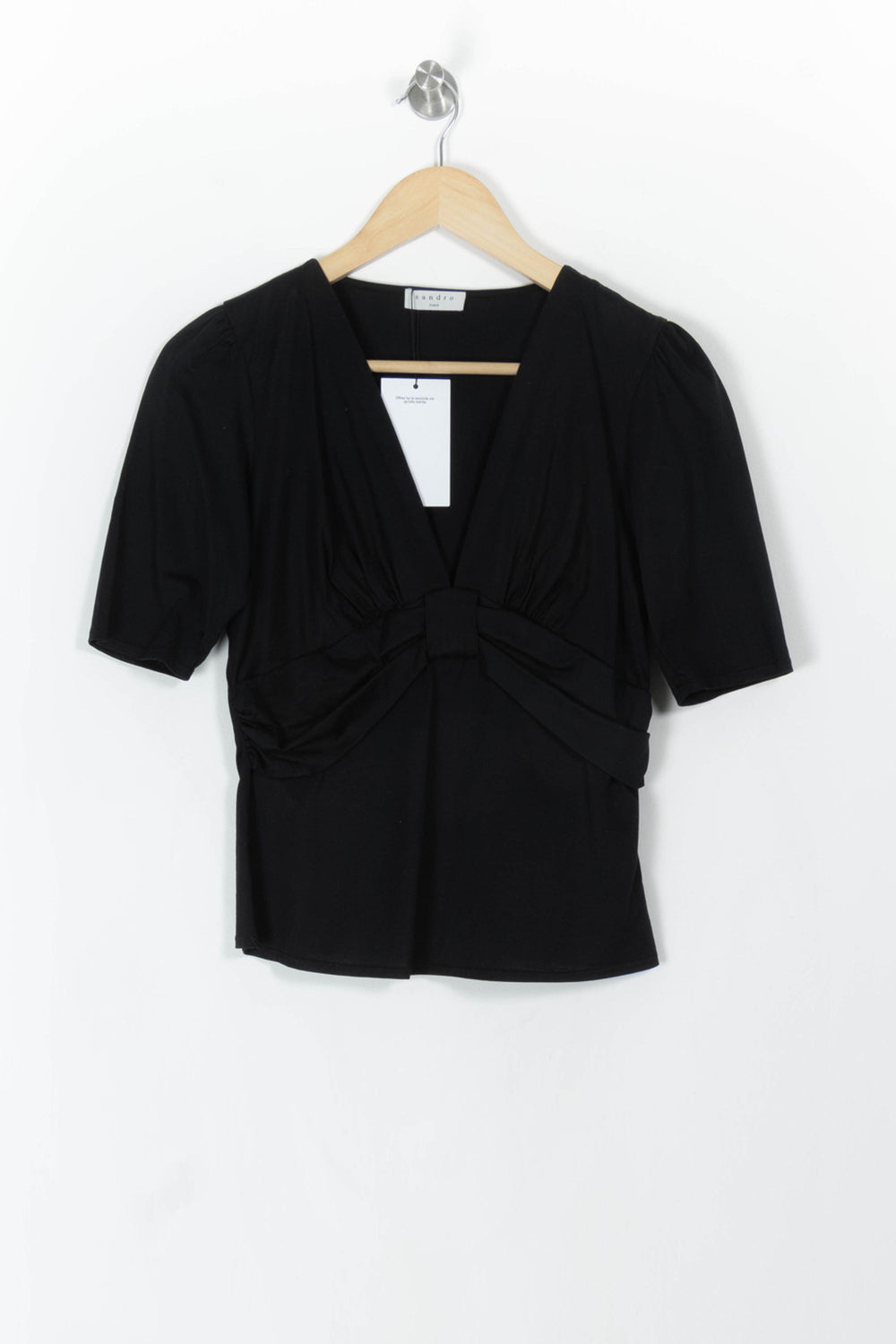 Blouse Noire - Taille S/36 de la marque Sandro | PARAD99743 - Vendu par Paradigme - Image 2