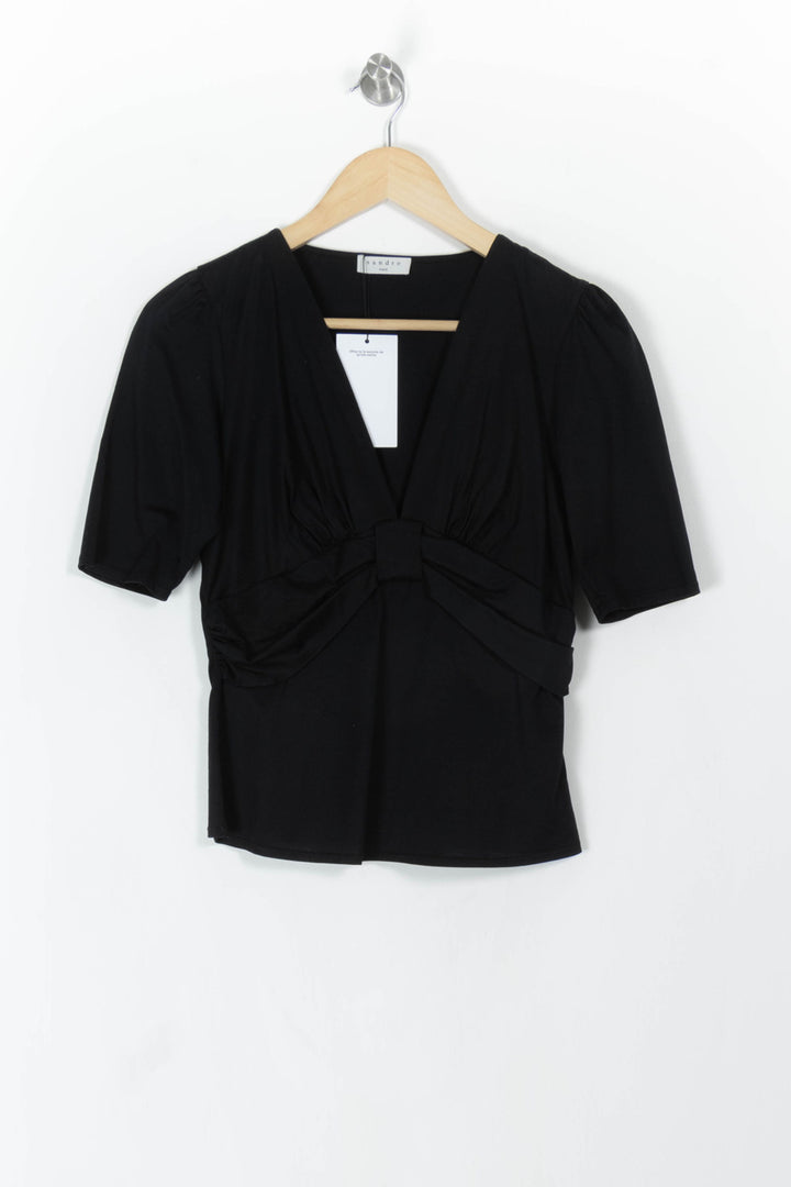 Blouse Noire - Taille S/36 de la marque Sandro | PARAD99743 - Vendu par Paradigme - Image 2