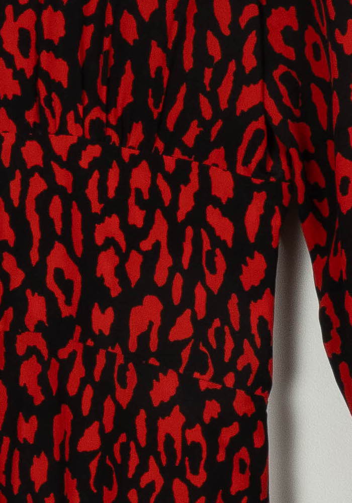 Robe Portefeuille Rouge et Noir - Taille M/38 de la marque The Kooples | PARAD99744 - Vendu par Paradigme - Image 3