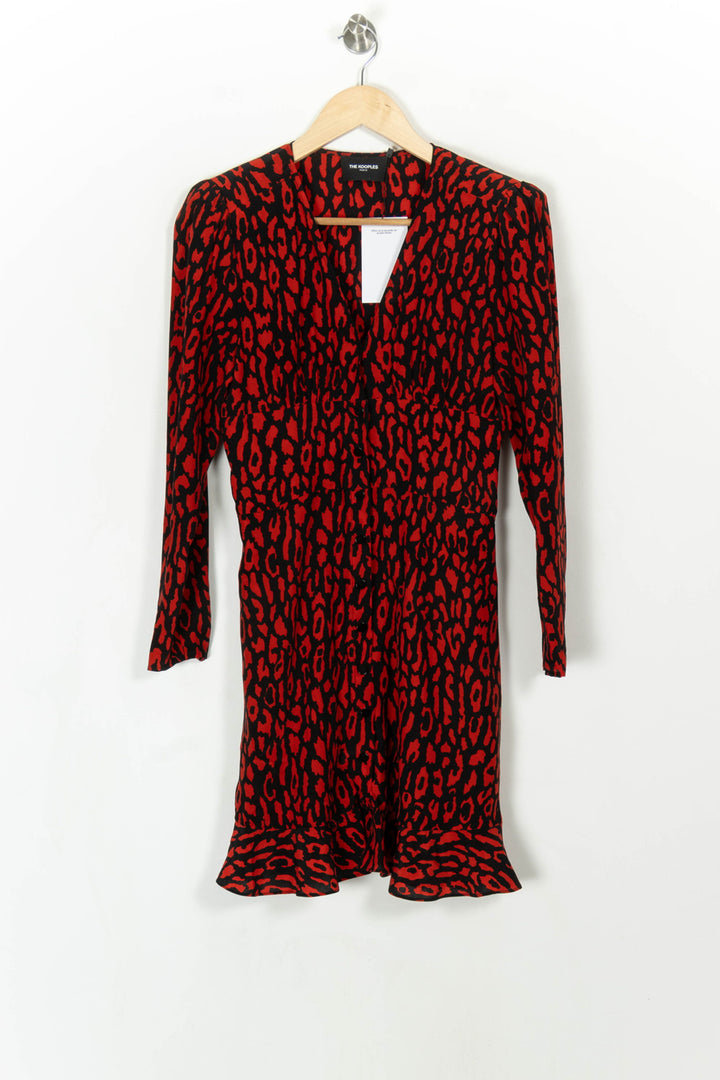 Robe Portefeuille Rouge et Noir - Taille M/38 de la marque The Kooples | PARAD99744 - Vendu par Paradigme - Image 2