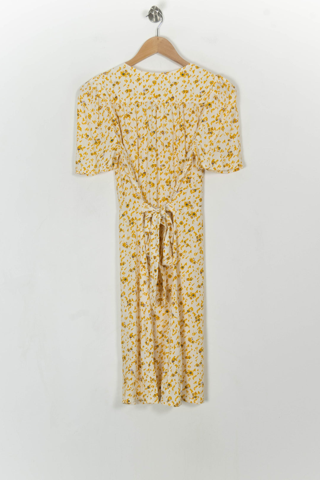 Robe Midi Blanche et Jaune - Taille M/38 de la marque Sessùn | PARAD99745 - Vendu par Paradigme - Image 4