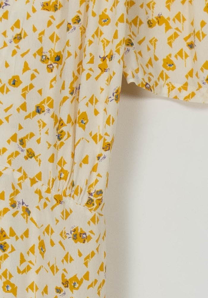 Robe Midi Blanche et Jaune - Taille M/38 de la marque Sessùn | PARAD99745 - Vendu par Paradigme - Image 3