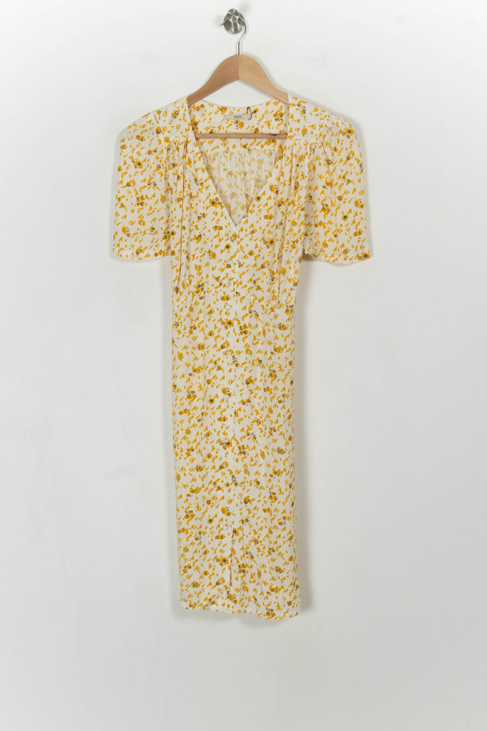 Robe Midi Blanche et Jaune - Taille M/38 de la marque Sessùn | PARAD99745 - Vendu par Paradigme - Image 2