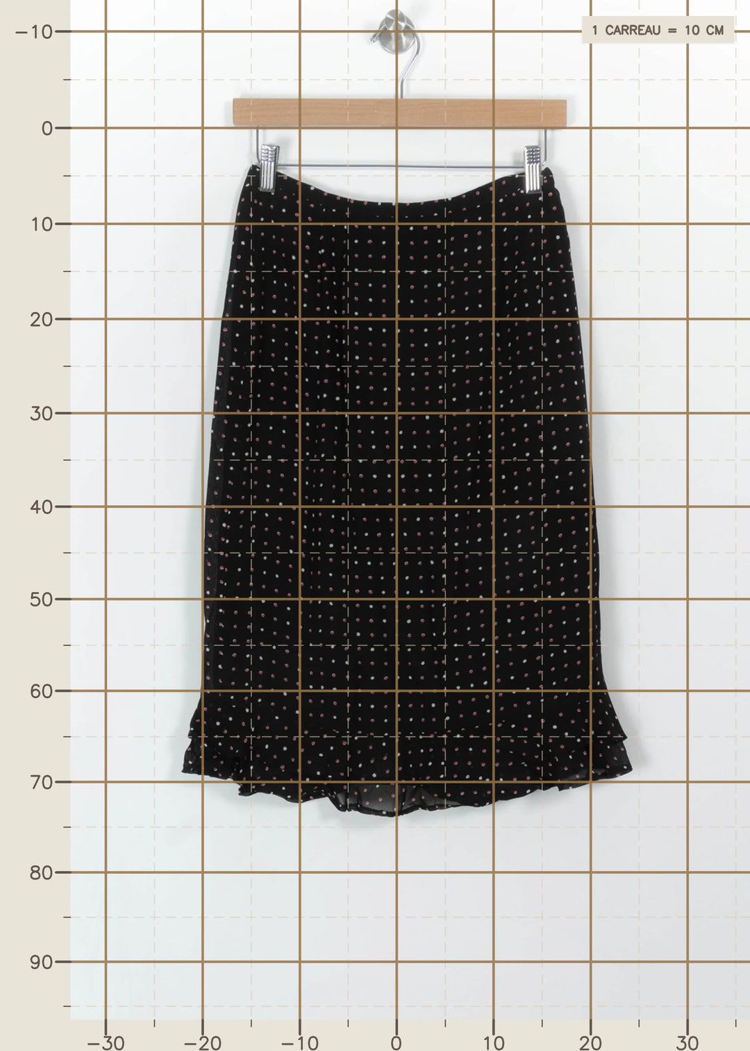 Jupe Midi Noire à Pois Roses - Taille M/38 de la marque Maison 123 | PARAD99755 - Vendu par Paradigme - Image 4