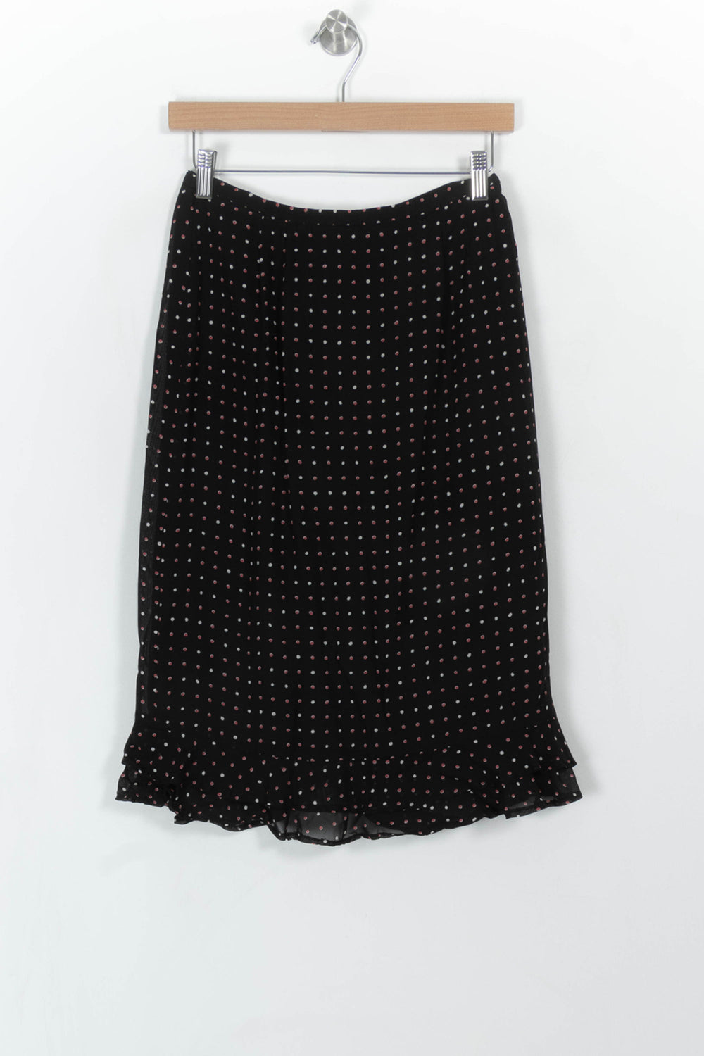 Jupe Midi Noire à Pois Roses - Taille M/38 de la marque Maison 123 | PARAD99755 - Vendu par Paradigme - Image 2