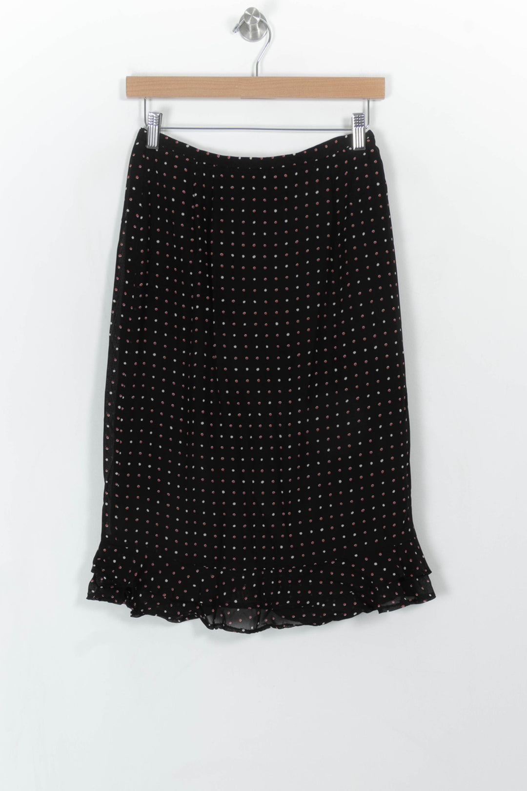 Jupe Midi Noire à Pois Roses - Taille M/38 de la marque Maison 123 | PARAD99755 - Vendu par Paradigme - Image 2