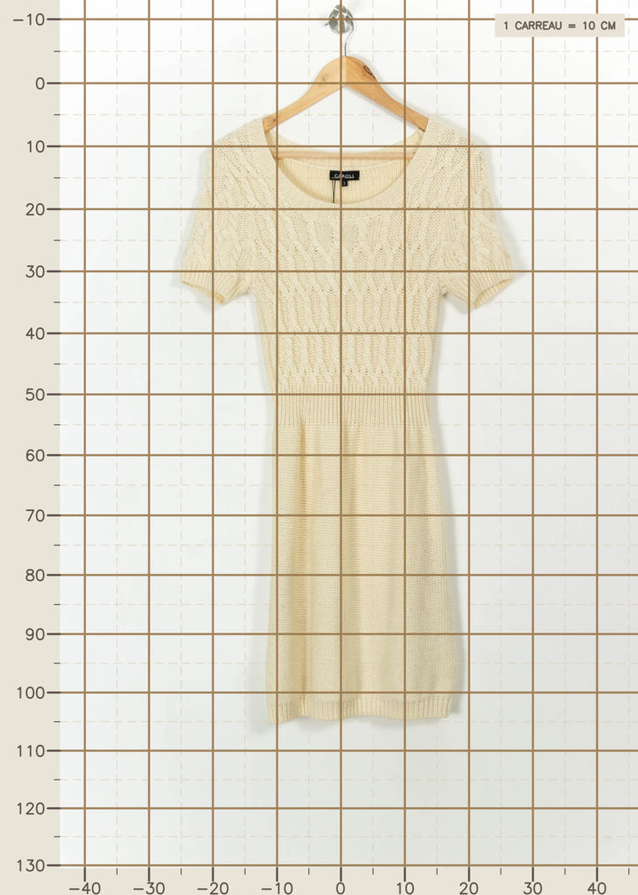 Robe Pull Beige - Taille M/38 de la marque Caroll | PARAD99756 - Vendu par Paradigme - Image 4