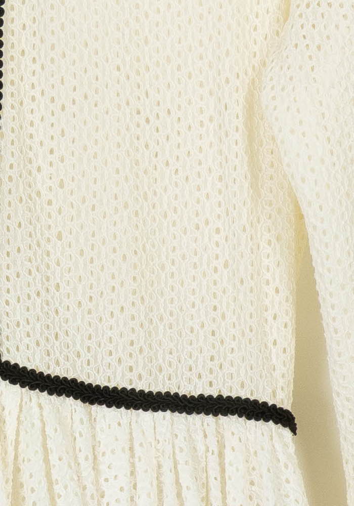 Robe Midi Beige et Noire - Taille L/40 de la marque Maje | PARAD99758 - Vendu par Paradigme - Image 3