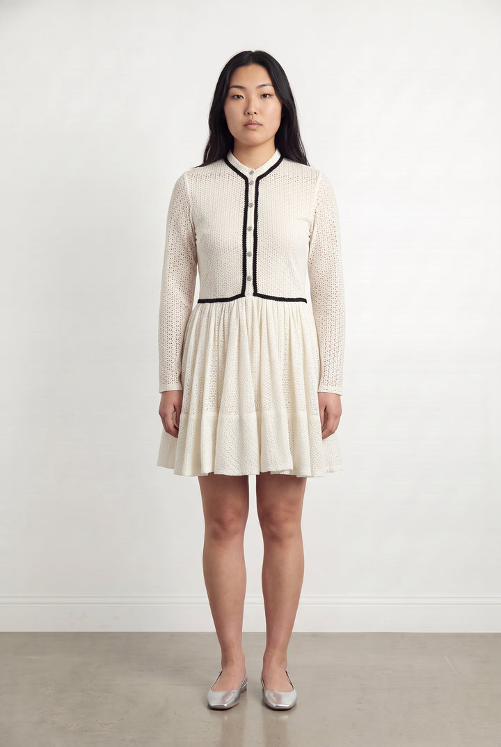 Robe Midi Beige et Noire - Taille L/40 de la marque Maje | PARAD99758 - Vendu par Paradigme - Image 1