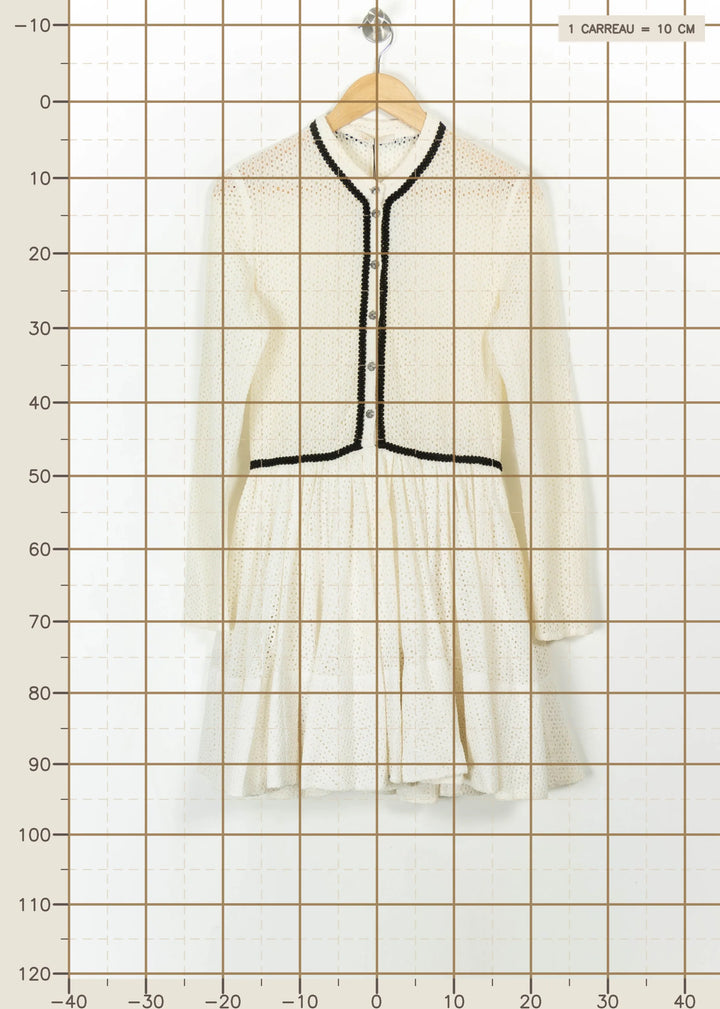 Robe Midi Beige et Noire - Taille L/40 de la marque Maje | PARAD99758 - Vendu par Paradigme - Image 4