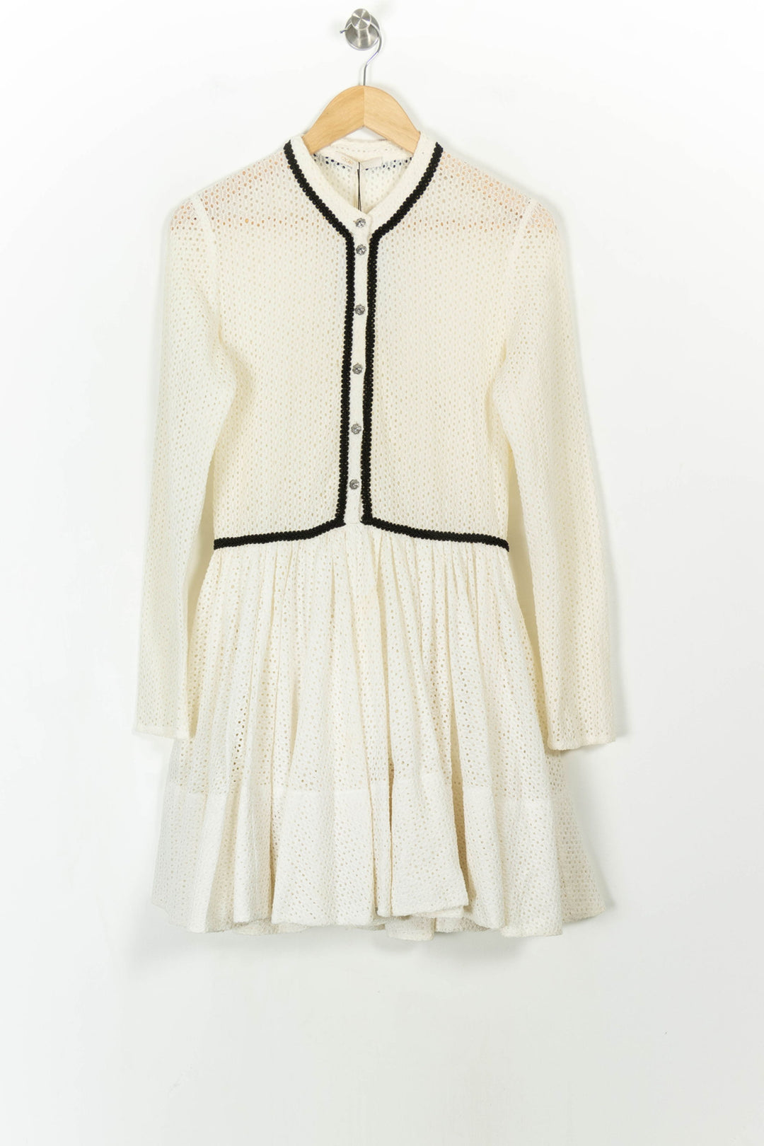 Robe Midi Beige et Noire - Taille L/40 de la marque Maje | PARAD99758 - Vendu par Paradigme - Image 2