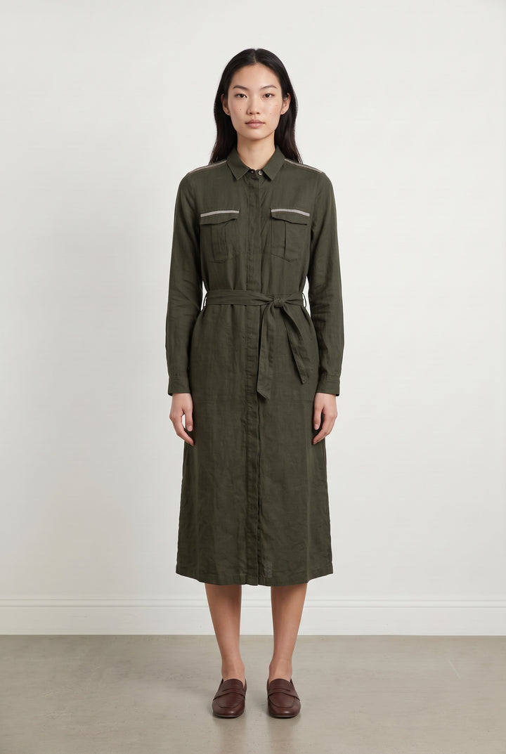 Robe Chemise Verte - Taille S/36 de la marque Maison 123 | PARAD99760 - Vendu par Paradigme - Image 1
