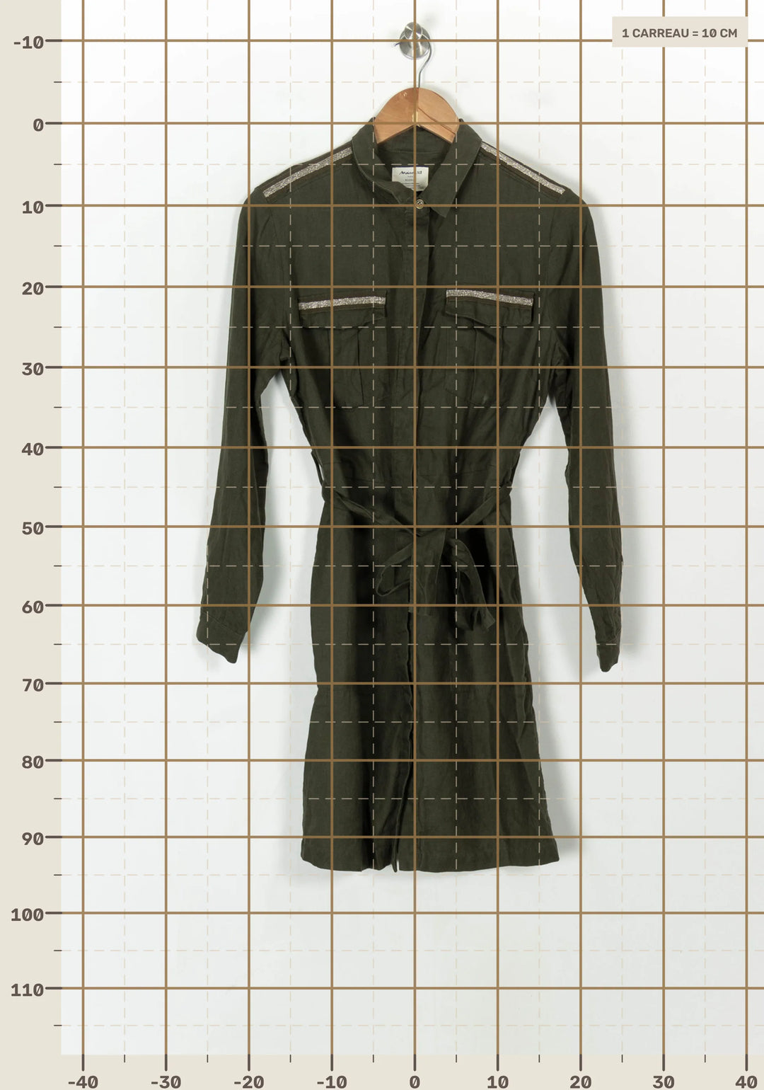Robe Chemise Verte - Taille S/36 de la marque Maison 123 | PARAD99760 - Vendu par Paradigme - Image 4