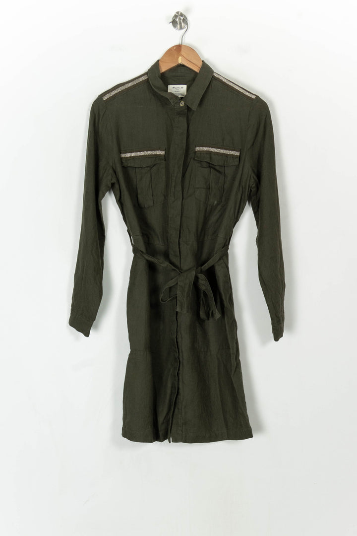 Robe Chemise Verte - Taille S/36 de la marque Maison 123 | PARAD99760 - Vendu par Paradigme - Image 2
