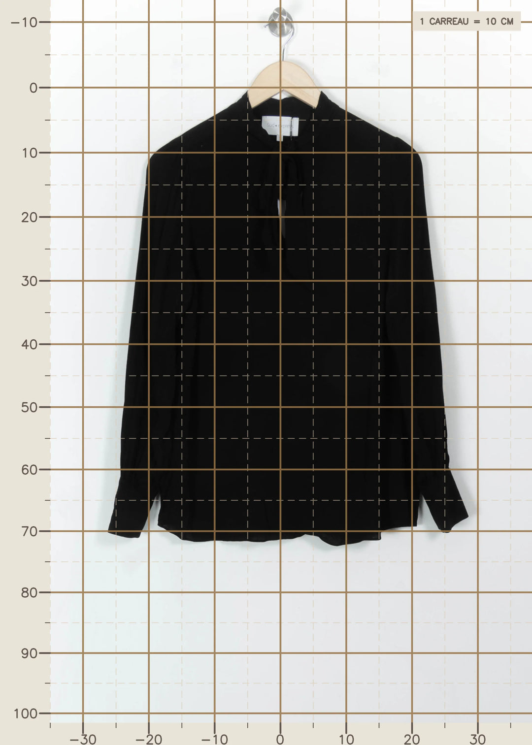 Blouse Noire - Taille S/36 de la marque Sud express | PARAD99763 - Vendu par Paradigme - Image 4