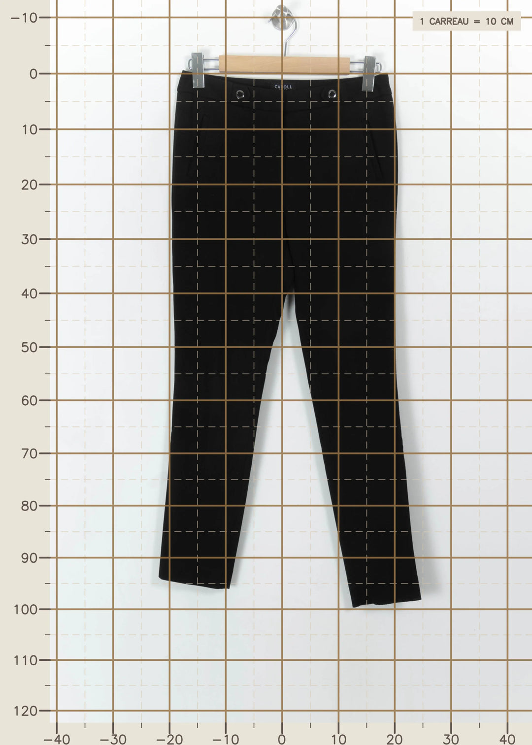 Pantalon Noir - Taille M/38 de la marque Caroll | PARAD99765 - Vendu par Paradigme - Image 4