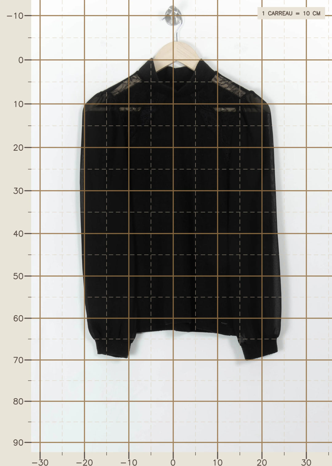 Blouse Noire - Taille S/36 de la marque IKKS | PARAD99767 - Vendu par Paradigme - Image 4