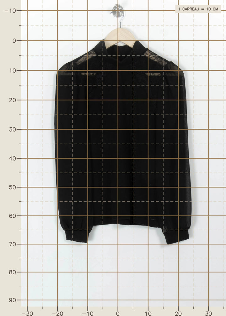 Blouse Noire - Taille S/36 de la marque IKKS | PARAD99767 - Vendu par Paradigme - Image 4