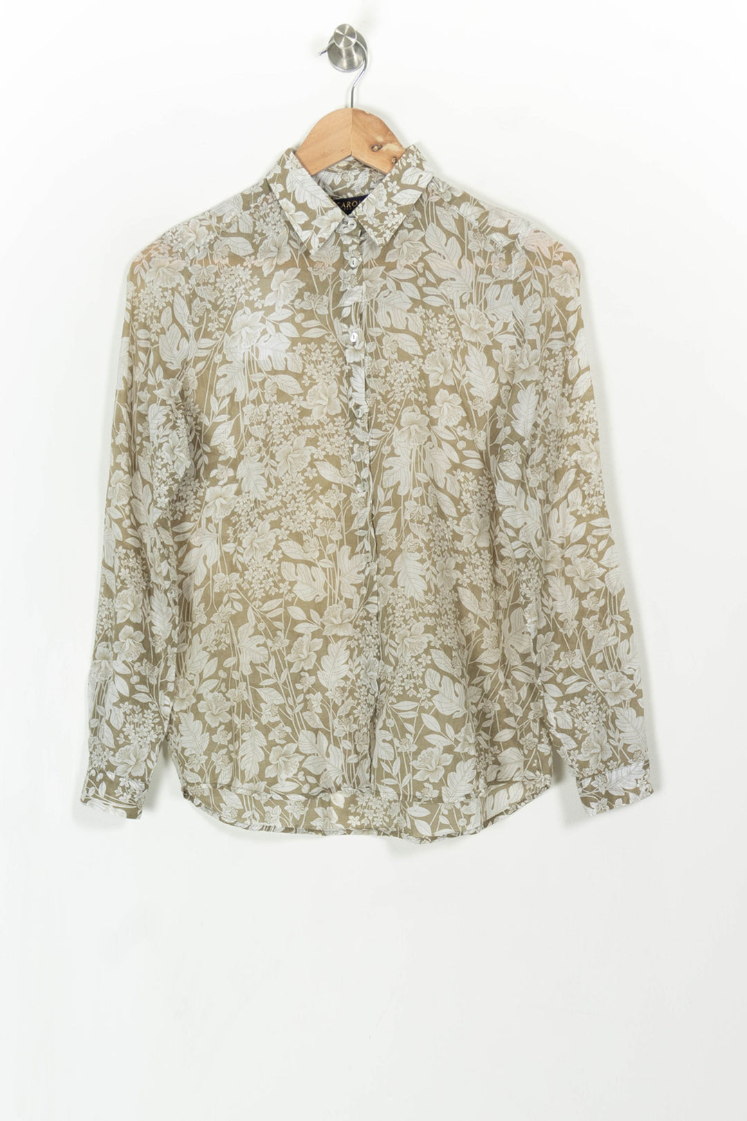 Chemise à Motifs Vert et Blanc - Taille S/36 de la marque Caroll | PARAD99773 - Vendu par Paradigme - Image 2