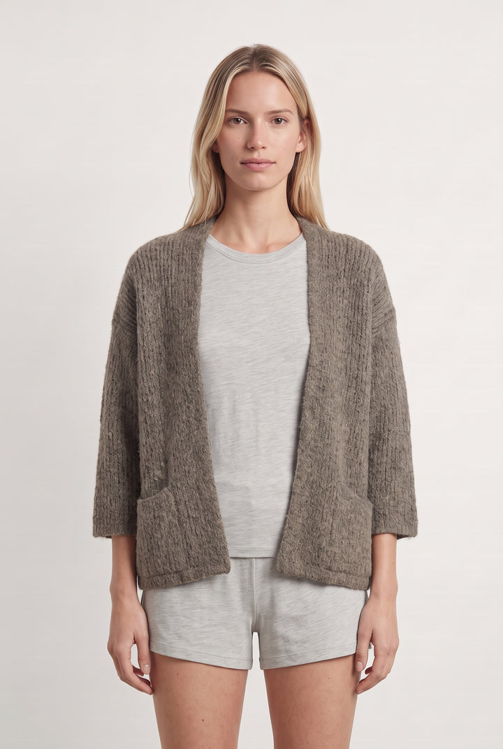 Cardigan Gris - Taille XS/34 de la marque American Vintage | PARAD99775 - Vendu par Paradigme - Image 1
