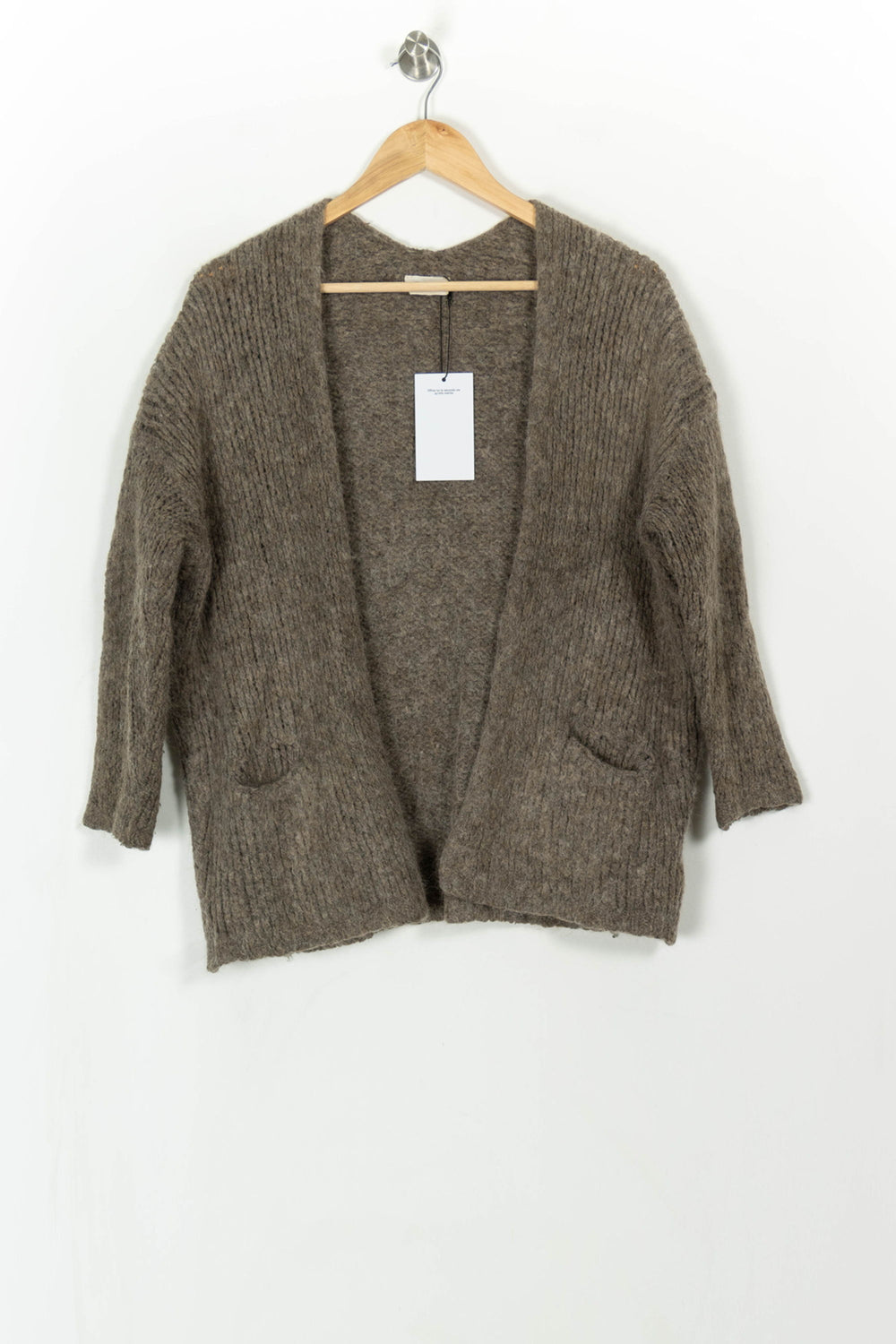 Cardigan Gris - Taille XS/34 de la marque American Vintage | PARAD99775 - Vendu par Paradigme - Image 2