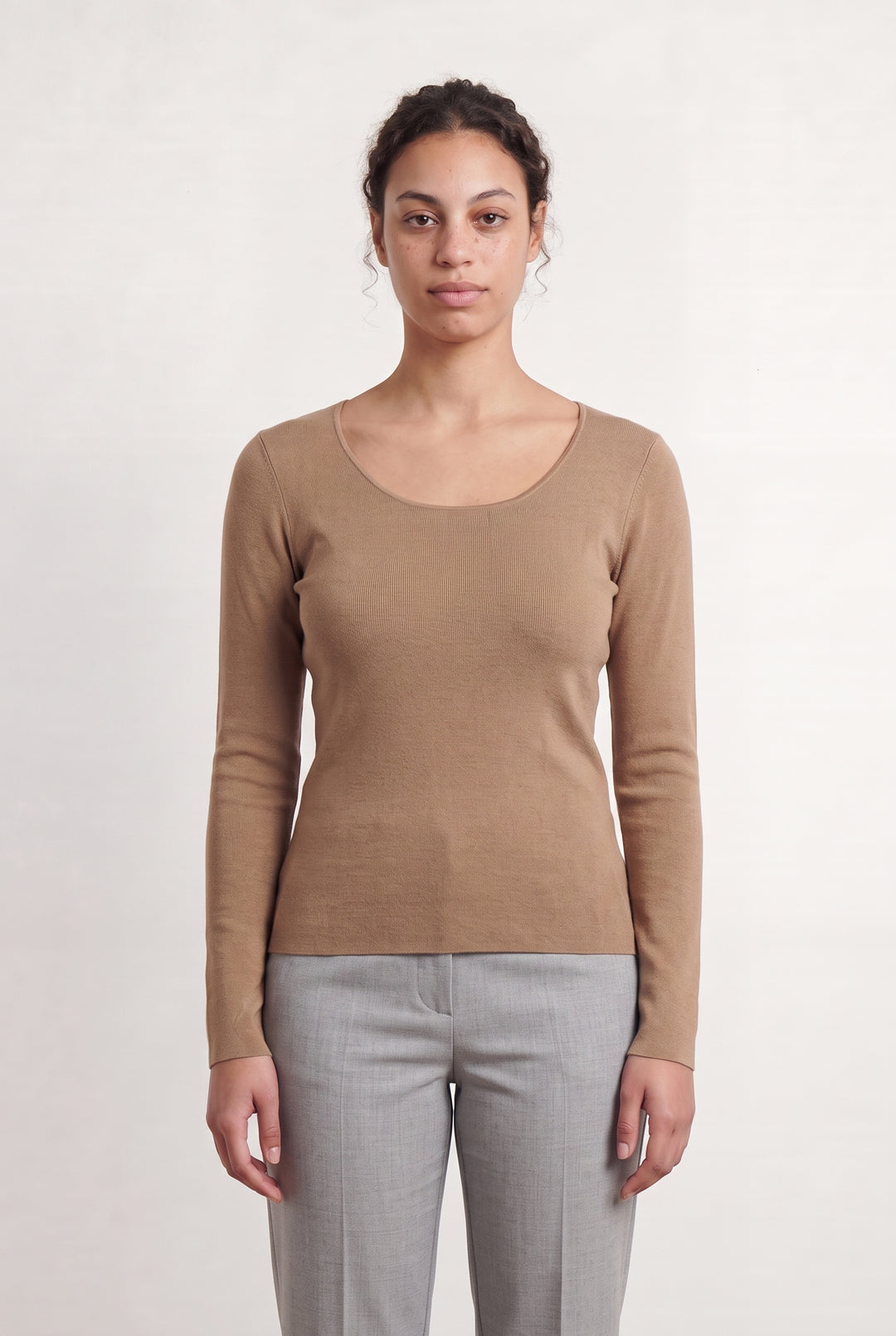 Pull Col Rond Marron - Taille L/40 de la marque Joseph | PARAD99776 - Vendu par Paradigme - Image 1