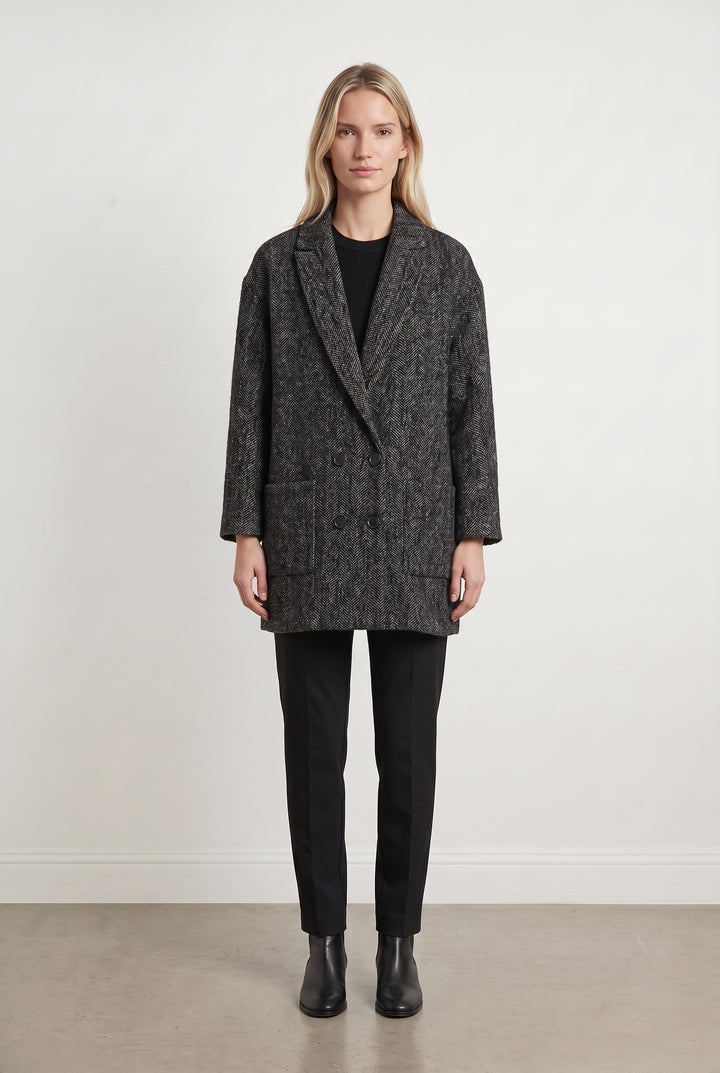 Manteau Noir - Taille XS/34 de la marque The Kooples | PARAD99779 - Vendu par Paradigme - Image 1