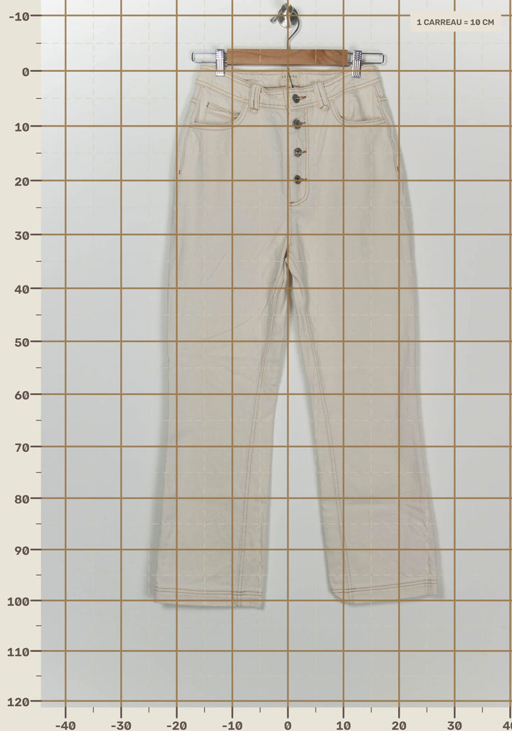 Jean Beige - Taille M/38 de la marque Sézane | PARAD99826 - Vendu par Paradigme - Image 4