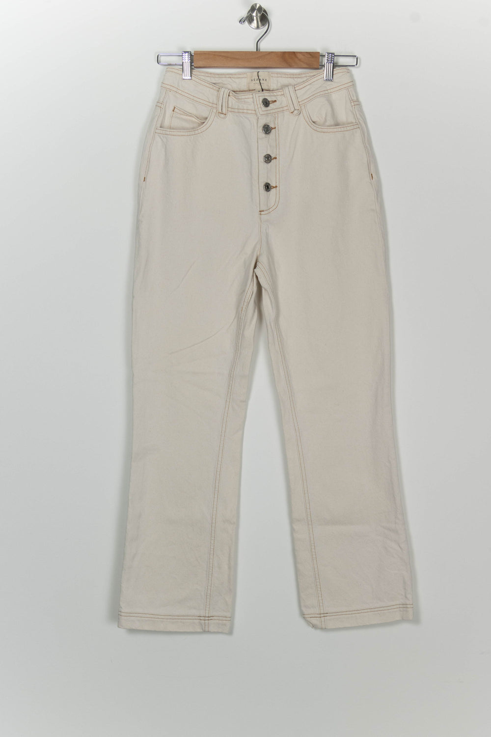 Jean Beige - Taille M/38 de la marque Sézane | PARAD99826 - Vendu par Paradigme - Image 2