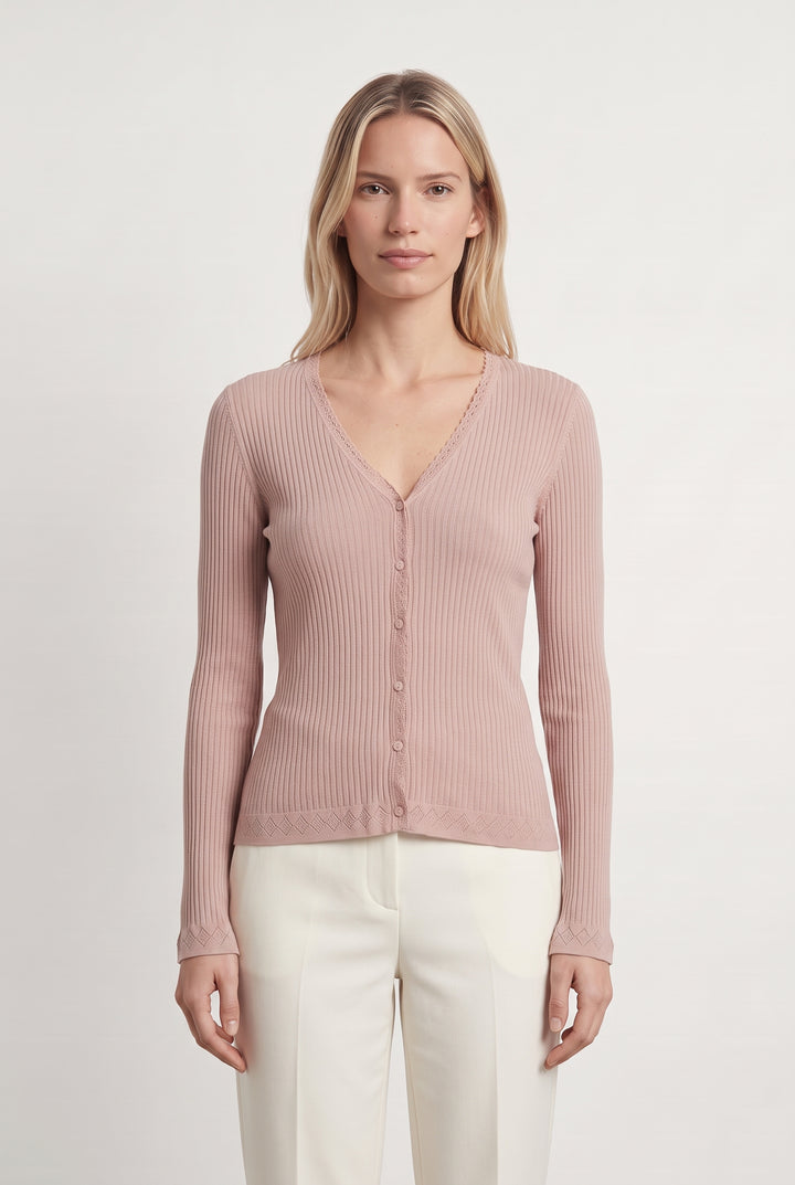 Cardigan Rose - Taille M/38 de la marque Gerard Darel | PARAD99831 - Vendu par Paradigme - Image 1