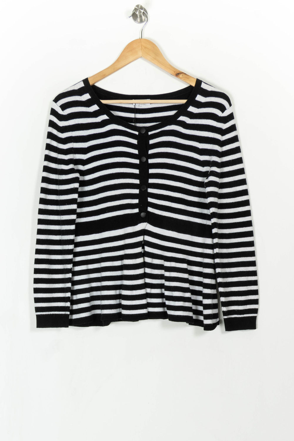 Cardigan Noir et Blanc - Taille M/38 de la marque Claudie Pierlot | PARAD99834 - Vendu par Paradigme - Image 2