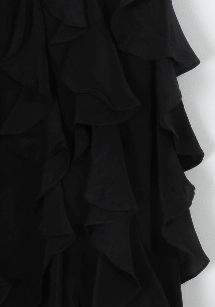 Robe Volantée Noire - Taille M/38 de la marque Maje | PARAD99838 - Vendu par Paradigme - Image 3