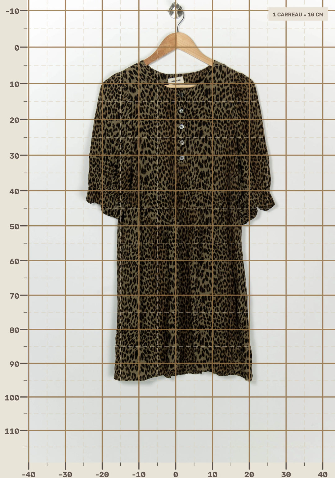 Robe Midi Marron et Noire - Taille L/40 de la marque Zadig&amp;Voltaire | PARAD99840 - Vendu par Paradigme - Image 4