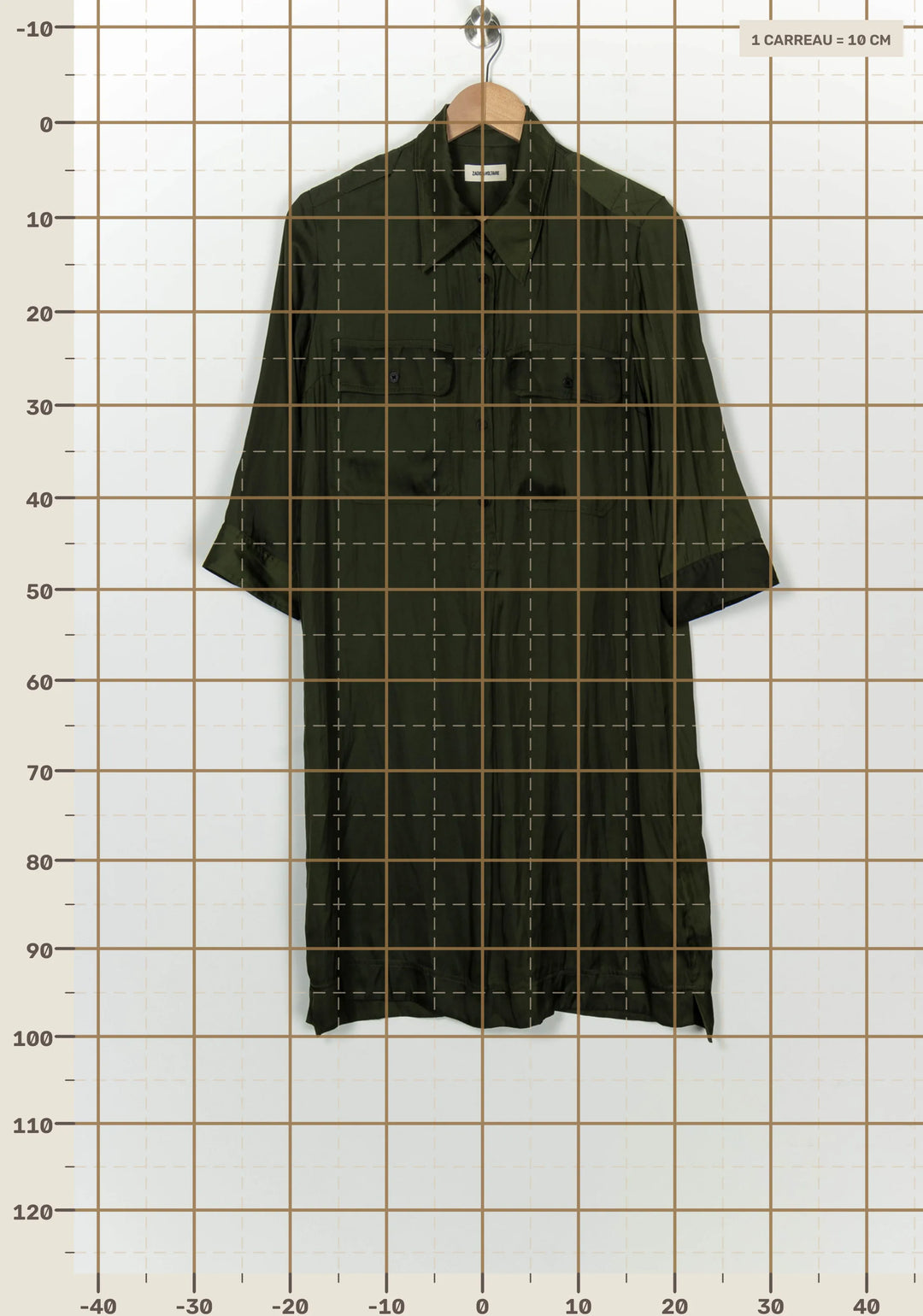 Robe Chemise Verte - Taille M/38 de la marque Zadig&amp;Voltaire | PARAD99841 - Vendu par Paradigme - Image 4