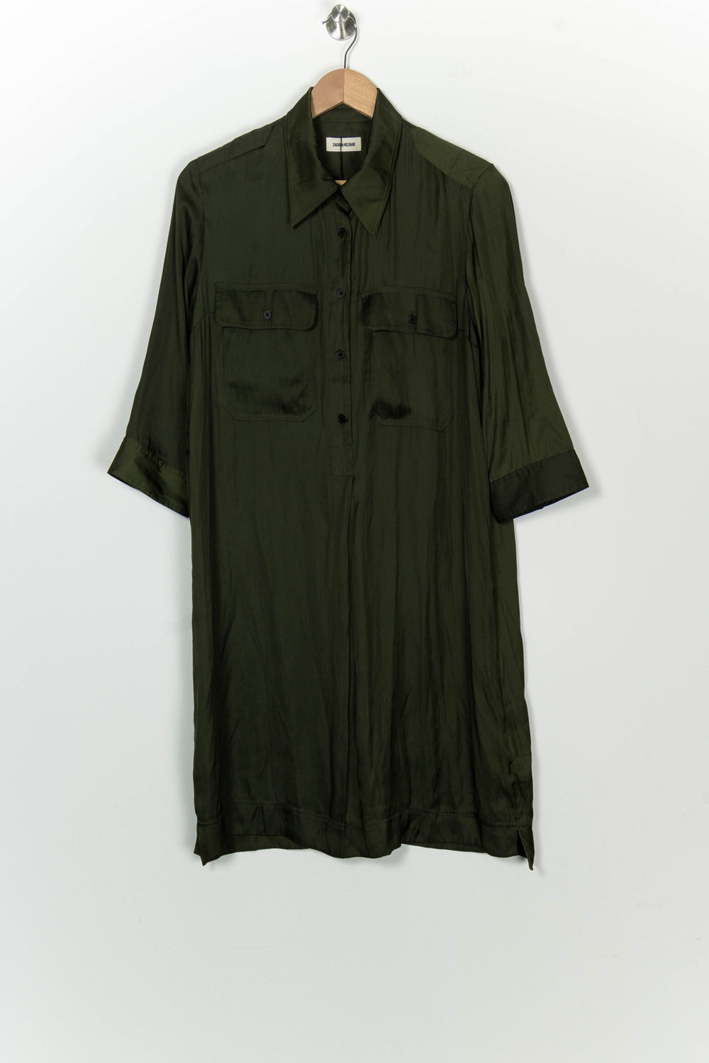 Robe Chemise Verte - Taille M/38 de la marque Zadig&Voltaire | PARAD99841 - Vendu par Paradigme - Image 2