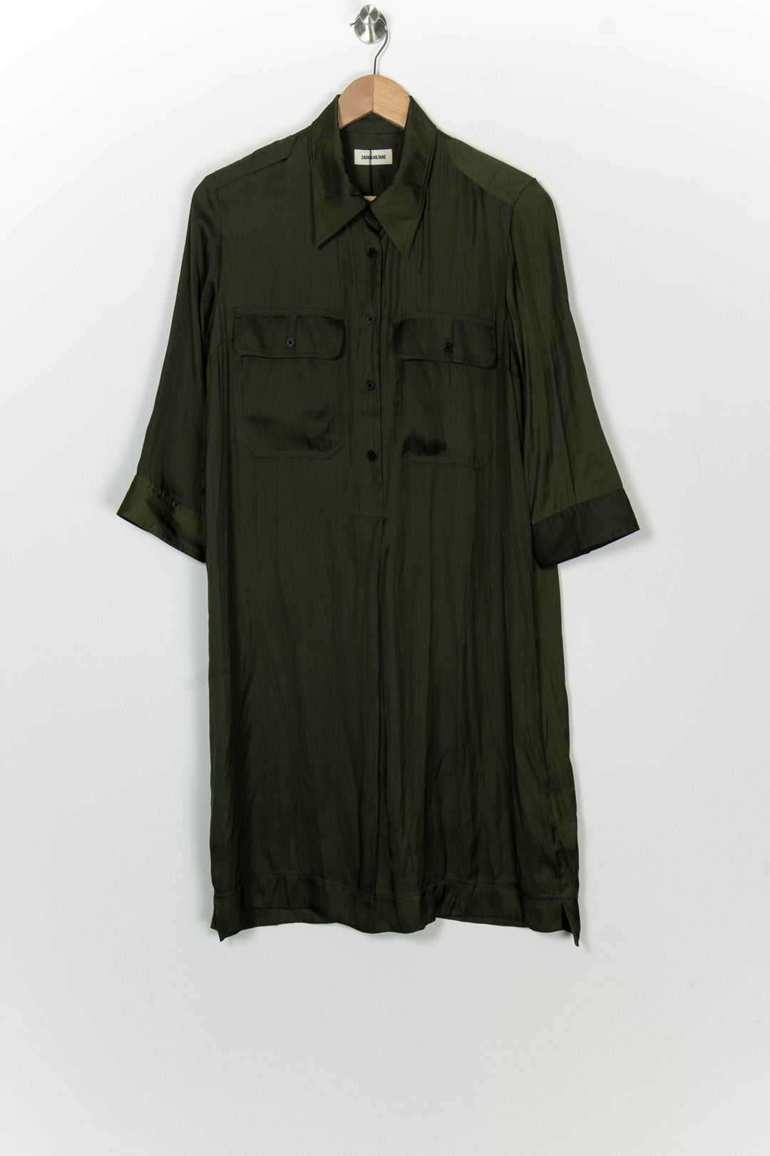 Robe Chemise Verte - Taille M/38 de la marque Zadig&amp;Voltaire | PARAD99841 - Vendu par Paradigme - Image 2