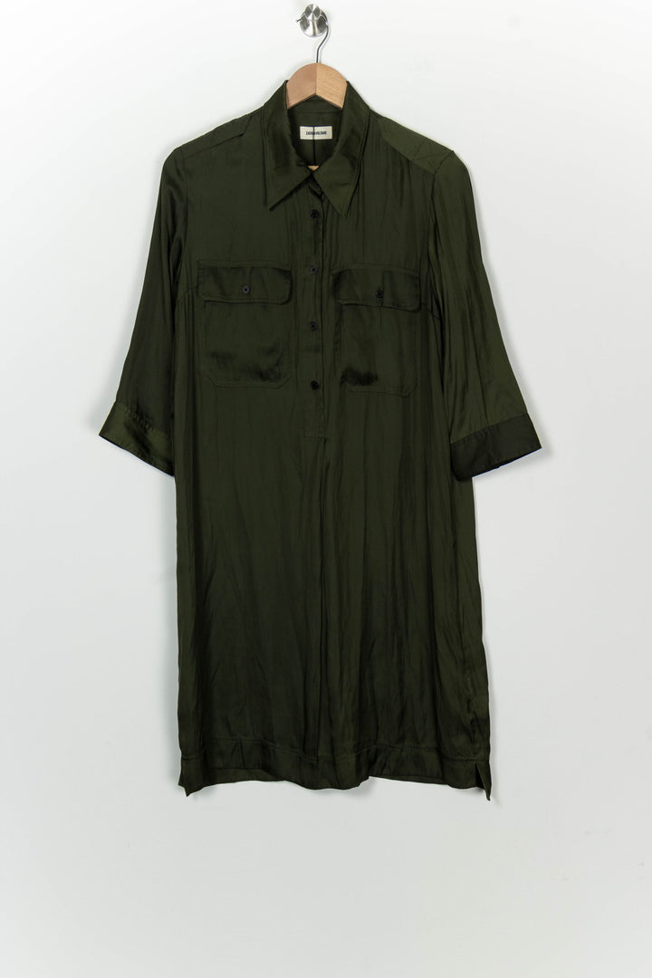 Robe Chemise Verte - Taille M/38 de la marque Zadig&amp;Voltaire | PARAD99841 - Vendu par Paradigme - Image 2