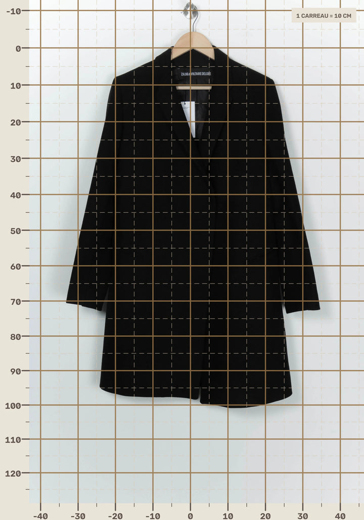 Manteau Noir - Taille L/40 de la marque Zadig&amp;Voltaire | PARAD99842 - Vendu par Paradigme - Image 4