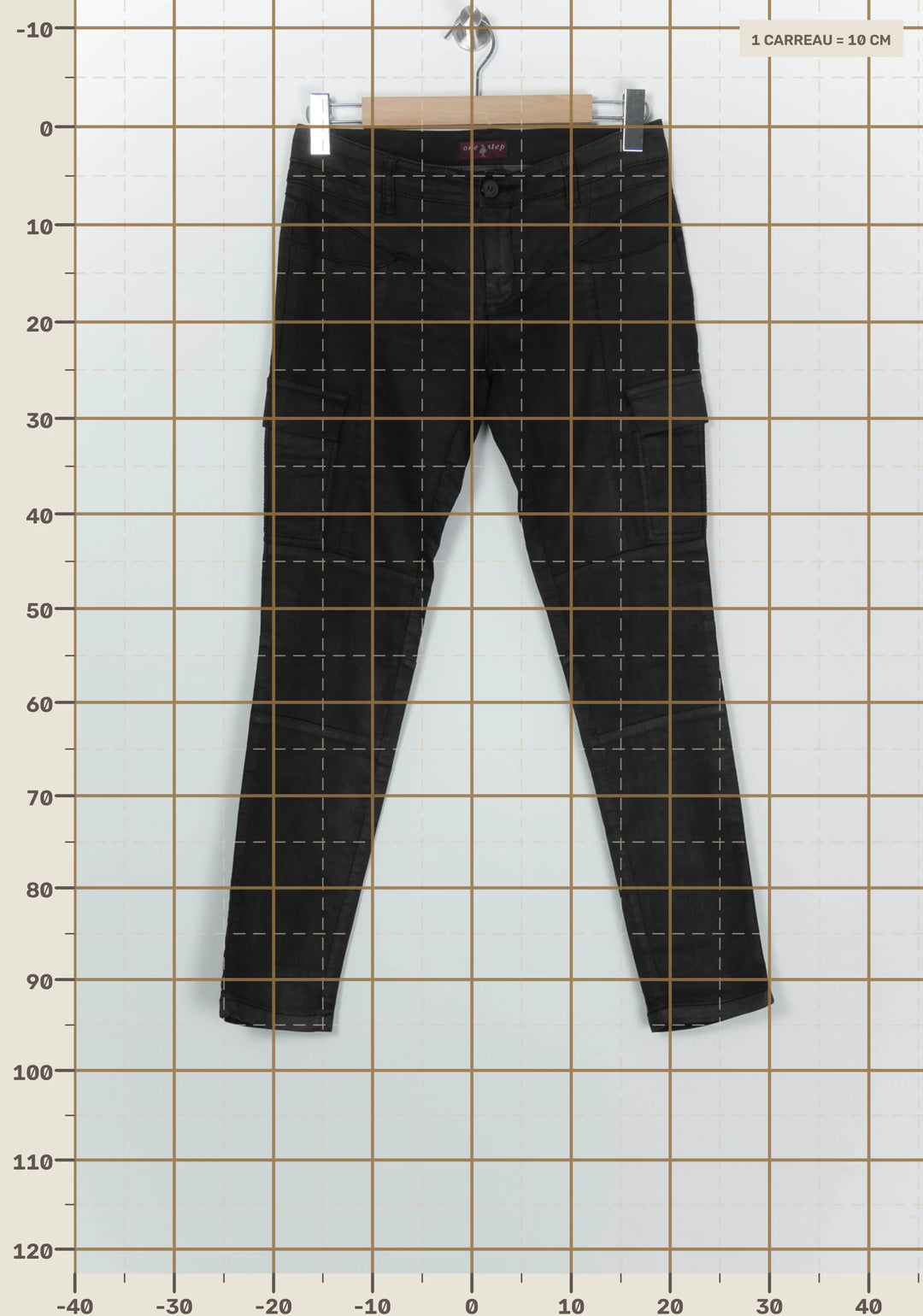 Jean Cargo Noir - Taille M/38 de la marque One Step | PARAD99856 - Vendu par Paradigme - Image 4