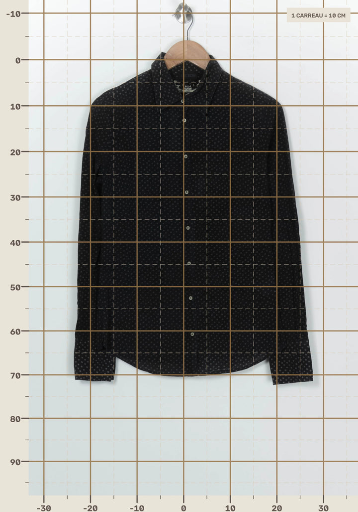 Chemise Noire - Taille M/38 de la marque IKKS | PARAD99859 - Vendu par Paradigme - Image 4