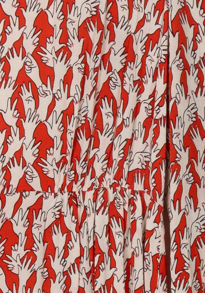 Robe Midi Rouge et Écrue - Taille S/36 de la marque Marie Sixtine | PARAD99866 - Vendu par Paradigme - Image 3