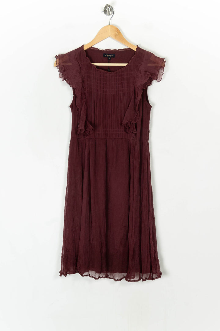 Robe Midi Bordeaux - Taille S/36 de la marque Caroll | PARAD99867 - Vendu par Paradigme - Image 2