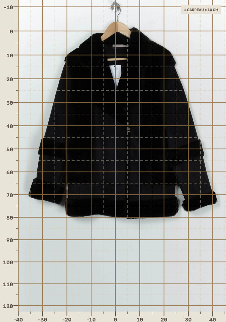 Manteau Noir - Taille S/36 de la marque La Fée Maraboutée | PARAD99876 - Vendu par Paradigme - Image 4