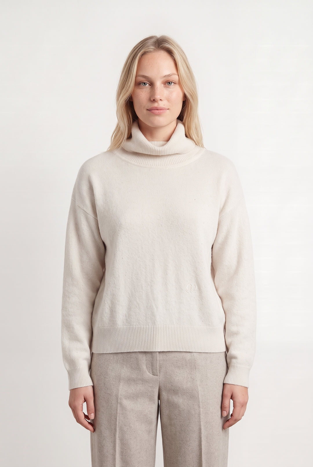 Pull À Col Roulé Blanc - Taille L/40 de la marque Claudie Pierlot | PARAD99935 - Vendu par Paradigme - Image 1