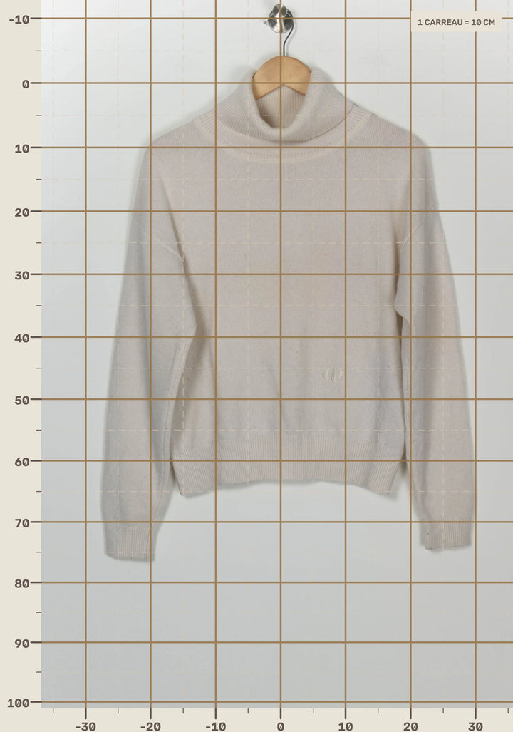 Pull À Col Roulé Blanc - Taille L/40 de la marque Claudie Pierlot | PARAD99935 - Vendu par Paradigme - Image 4