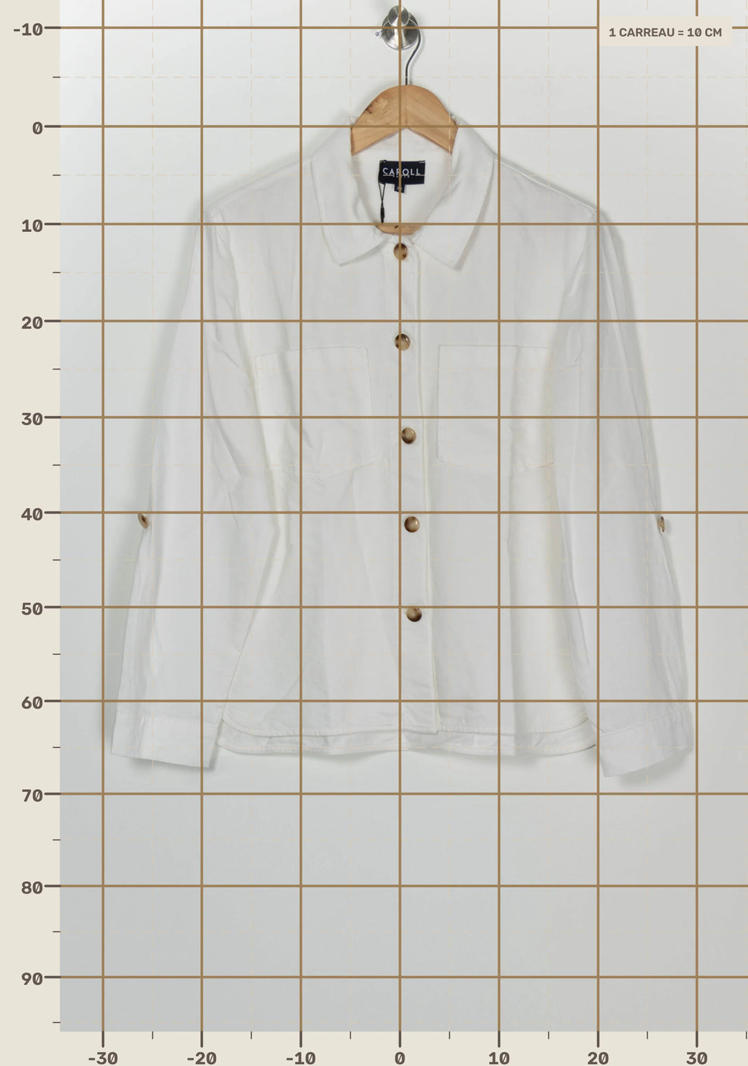 Chemise Blanche - Taille M/38 de la marque Caroll | PARAD99938 - Vendu par Paradigme - Image 4
