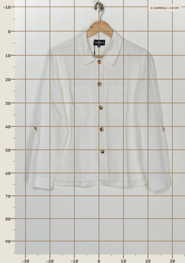 Chemise Blanche - Taille M/38 de la marque Caroll | PARAD99938 - Vendu par Paradigme - Image 4