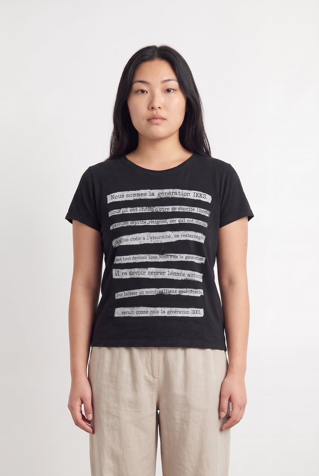 Tee-shirt Noir - Taille XL/42 de la marque IKKS | PARAD99940 - Vendu par Paradigme - Image 1