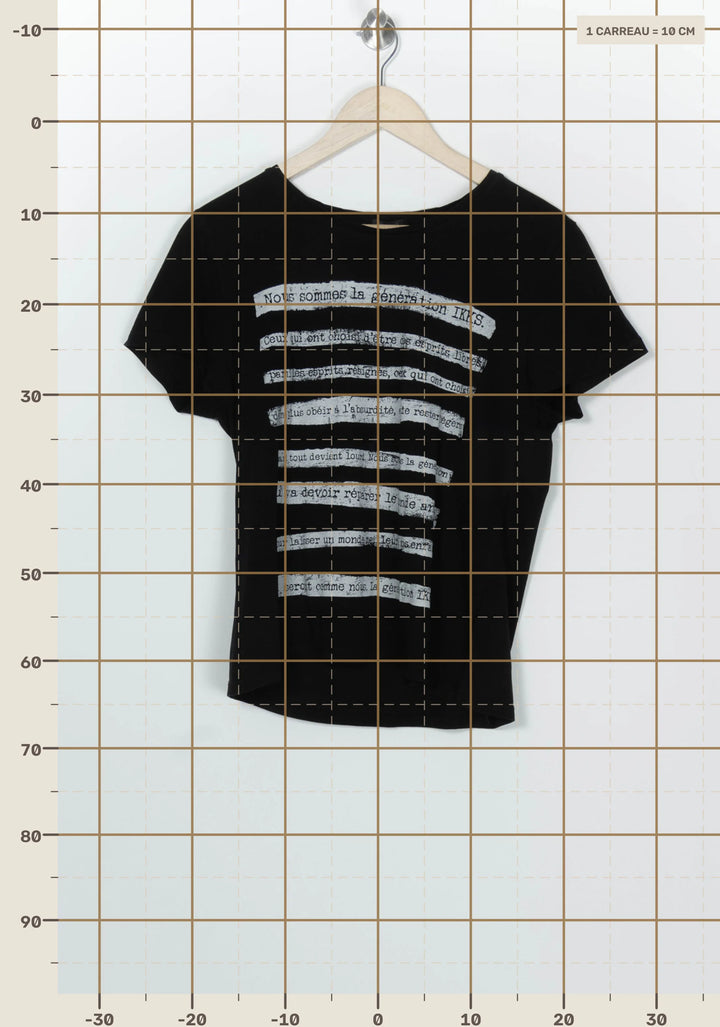 Tee-shirt Noir - Taille XL/42 de la marque IKKS | PARAD99940 - Vendu par Paradigme - Image 4