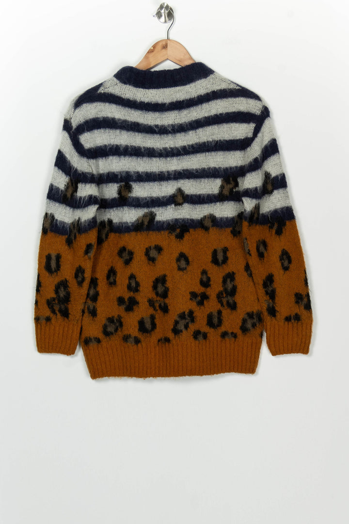 Pull Marron et Bleu - Taille S/36 de la marque Sandro | PARAD99970 - Vendu par Paradigme - Image 5